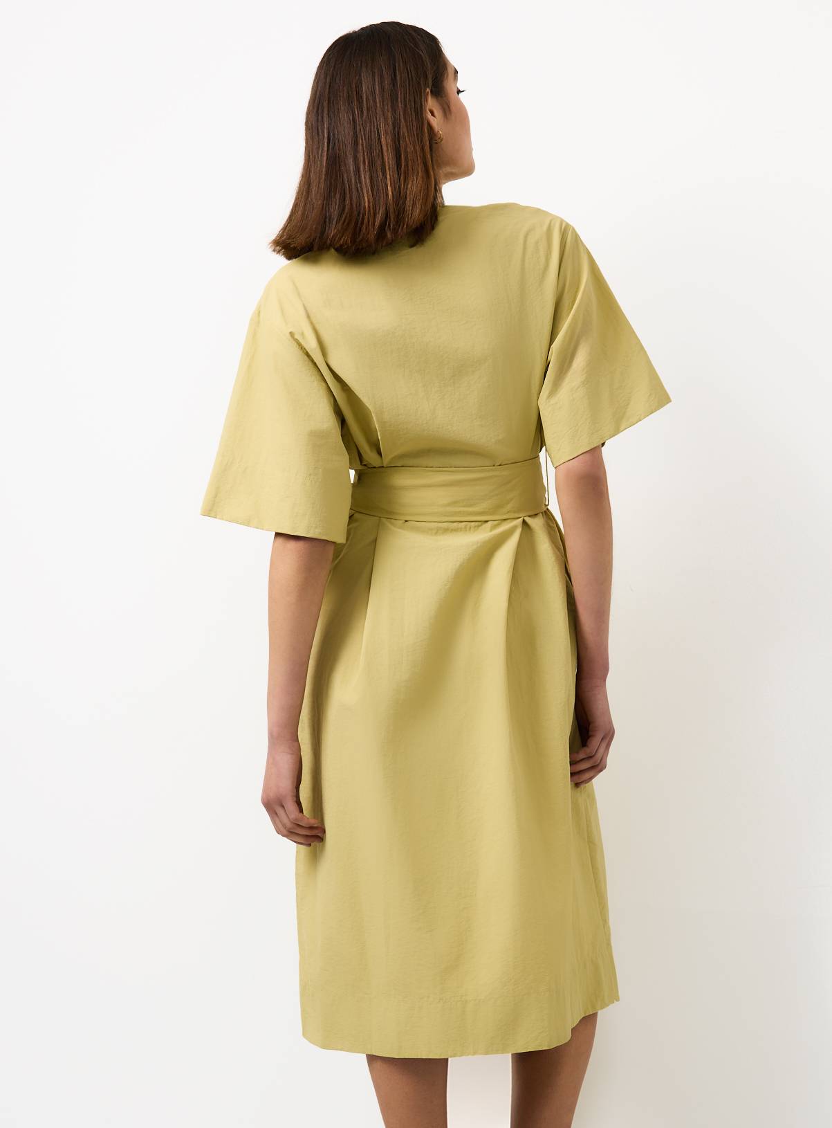 Light Green Kimono Shirt Belted Dress 6 - Image 4